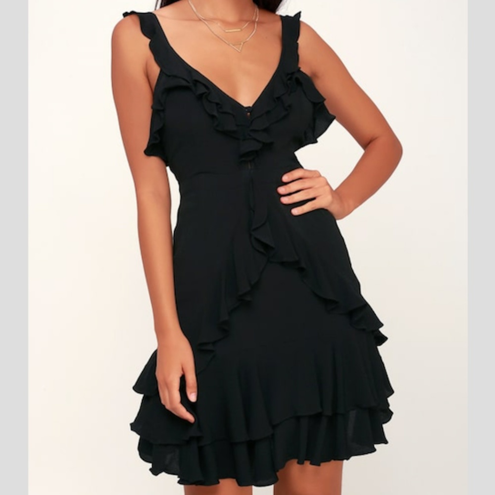 NWT Ruffled Front Mini Dress
